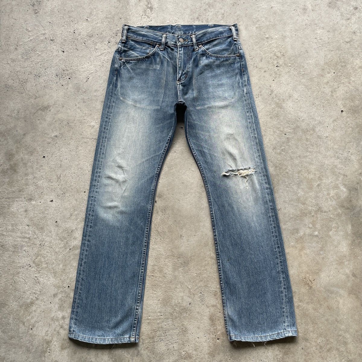 Japanese Brand × Jean × Vintage W32💥 Vintage Japan Big John Distressed Jeans Faded Pants Size US 32 / EU 48 - 1 Thumbnail