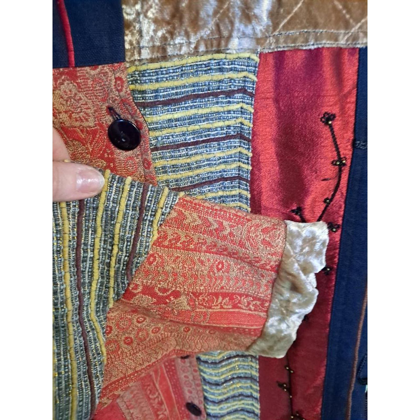 Other Sag Harbor Patchwork BOHO Lightweight‎ Jacket Size 16 Size XXL / US 16-18 / IT 52-54 - 4 Thumbnail