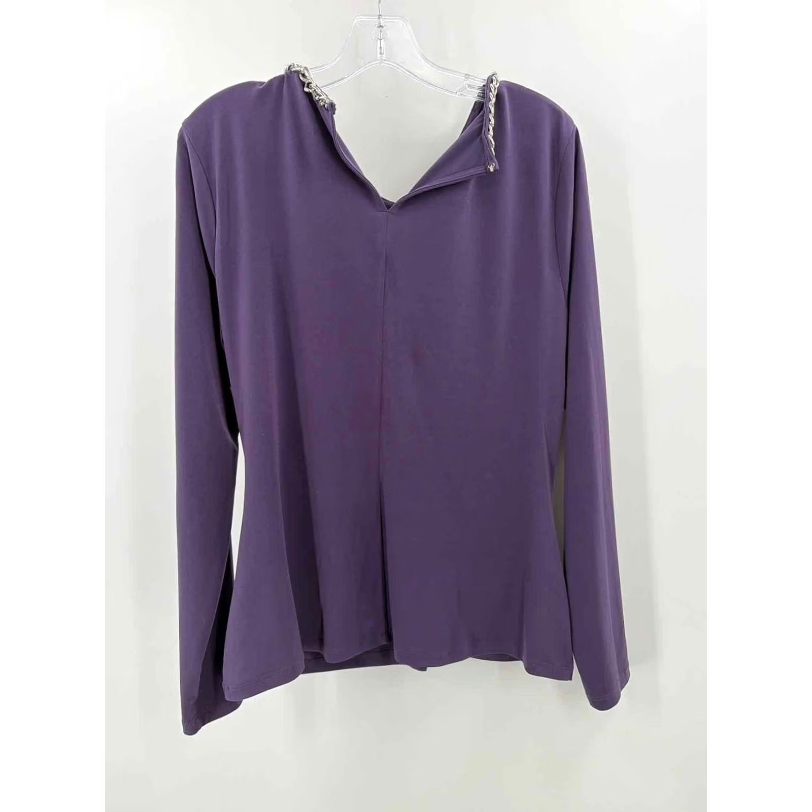 Vintage MICHAEL Michael Kors Plum XL Long Sleeve Blouse Size XL / US 12-14 / IT 48-50 - 3 Thumbnail