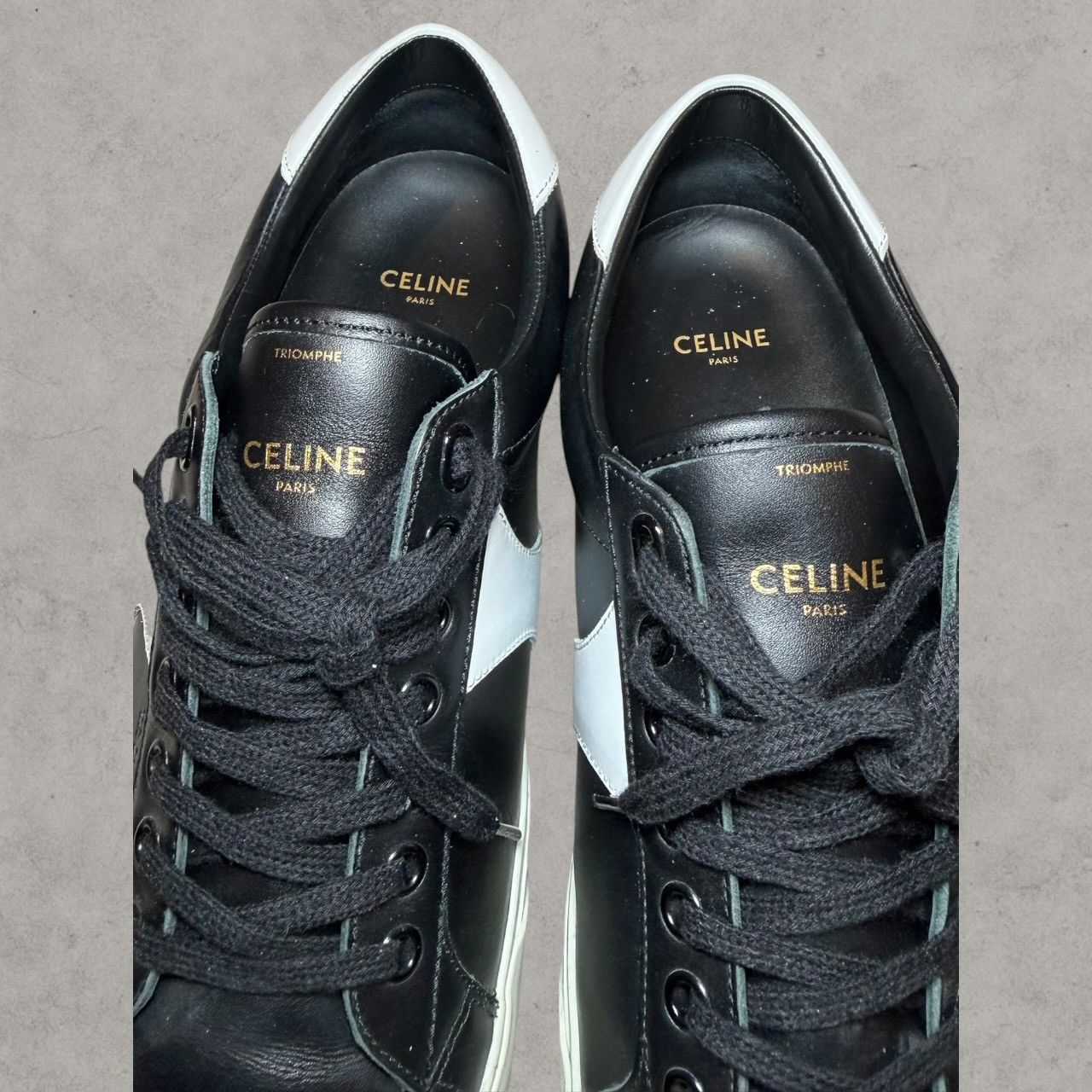 Celine Celine Triomphe TR01L Black Sneakers Sz 42 w/ Box Size US 9 / EU 42 - 7 Thumbnail