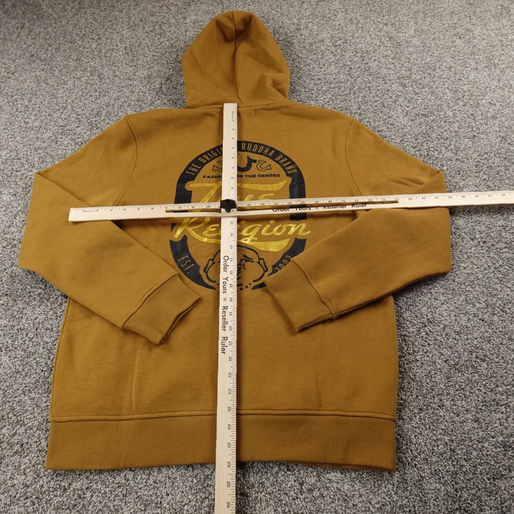 True Religion TRUE RELIGION Hoodie Mens L Brown Buddha Full Zip Graphic Print Hooded Pockets Zipper Logo Jacket Sweater Size US L / EU 52-54 / 3 - 6 Thumbnail