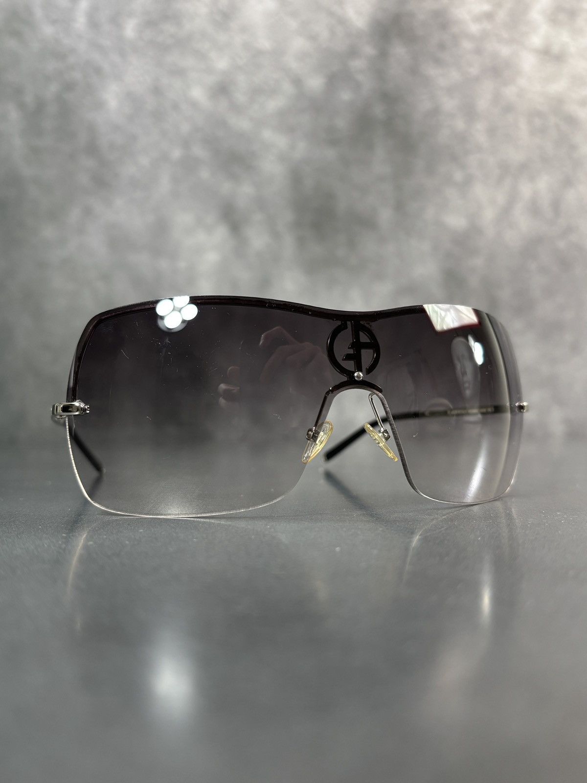 Giorgio Armani 2000s Giorgio Armani Shield Sunglasses GA 329/S Y2K Metal Size ONE SIZE - 16 Thumbnail
