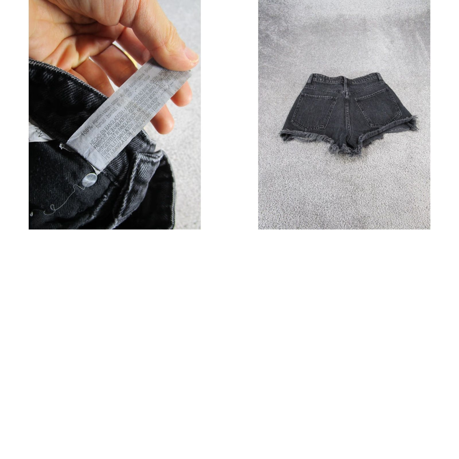 Zara VINTAGE Zara Denim Shorts Women 2 Gray Button Fly Cut-Off 90s Festival Vintage style Womens Shorts Size 26" / US 2 / IT 38 - 8 Thumbnail