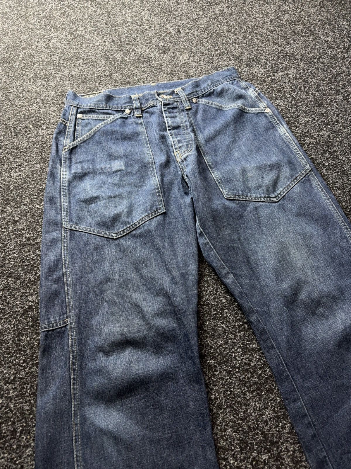 Japanese Brand Y2K 00s Pepe Jeans SK8 Straight Denim Blue 90s Vintage Style Size US 32 / EU 48 - 6 Thumbnail