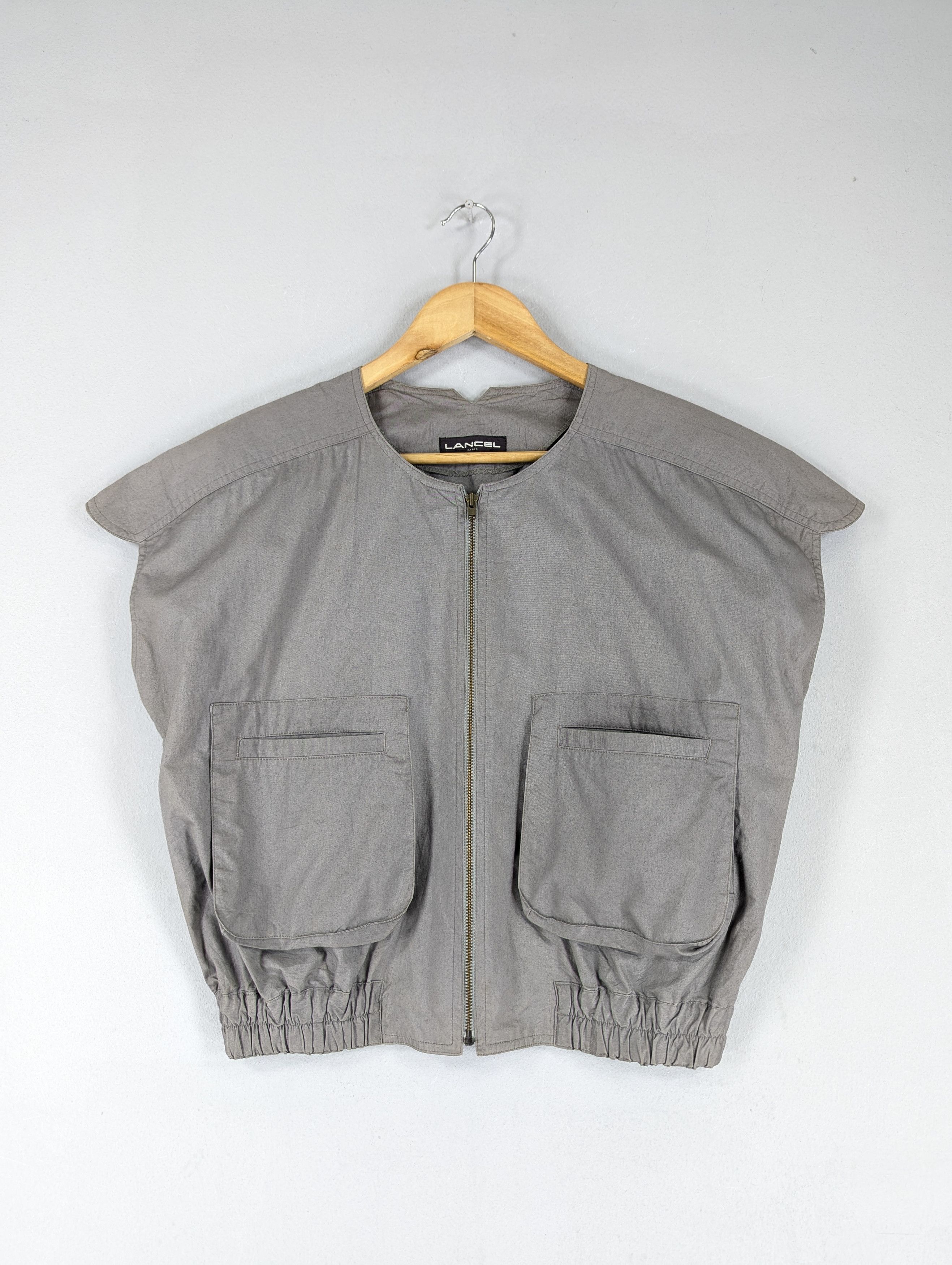 Lancel Vintage Lancel Paris Sleeveless Collarless Utility Vest Size L / US 10 / IT 46 - 1 Thumbnail