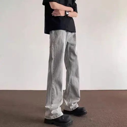 Japanese Brand Kusuno x moto Washed Smokey Grey Aged Relaxed Jeans Size US 31 - 1 Thumbnail