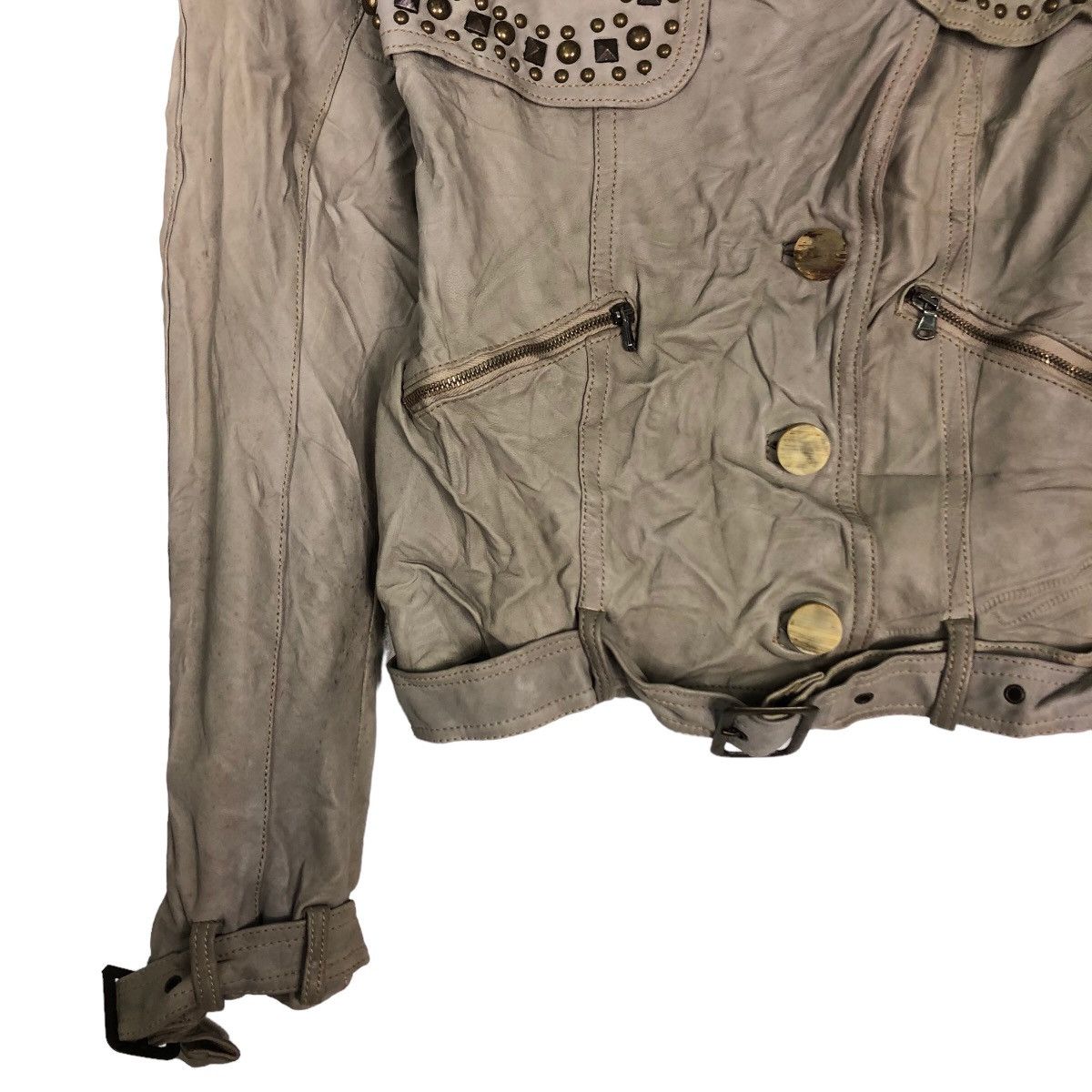 Japanese Brand 🔥90’s Vintage True Leather Biker Jacket Cropped Vera Pelle Size US S / EU 44-46 / 1 - 4 Thumbnail