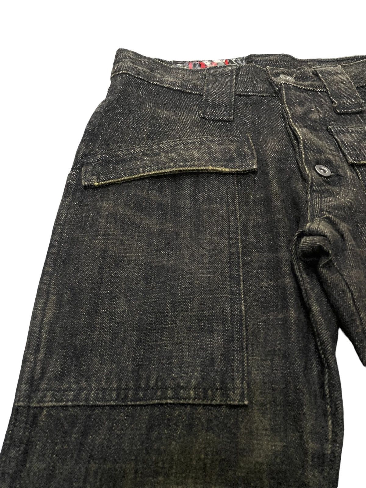 If Six Was Nine × Le Grande Bleu (L.G.B.) Red Carpet Japan Flared Bush Pocket Distressed Jeans Size US 27 - 10 Thumbnail