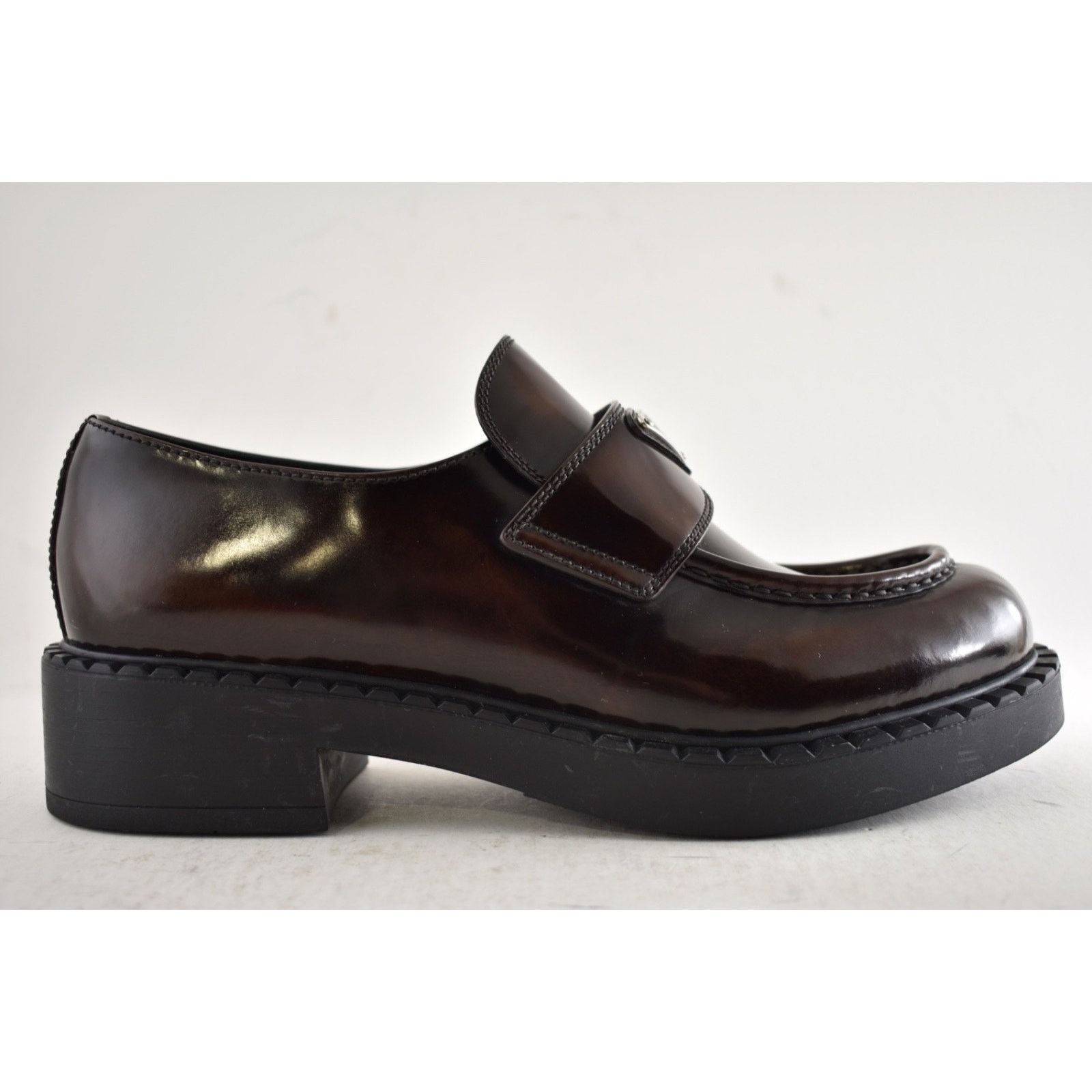 Prada Prada Triangle Logo Fume Brown Black Platform Loafer 41.5 Size US 8.5 / EU 41-42 - 2 Thumbnail