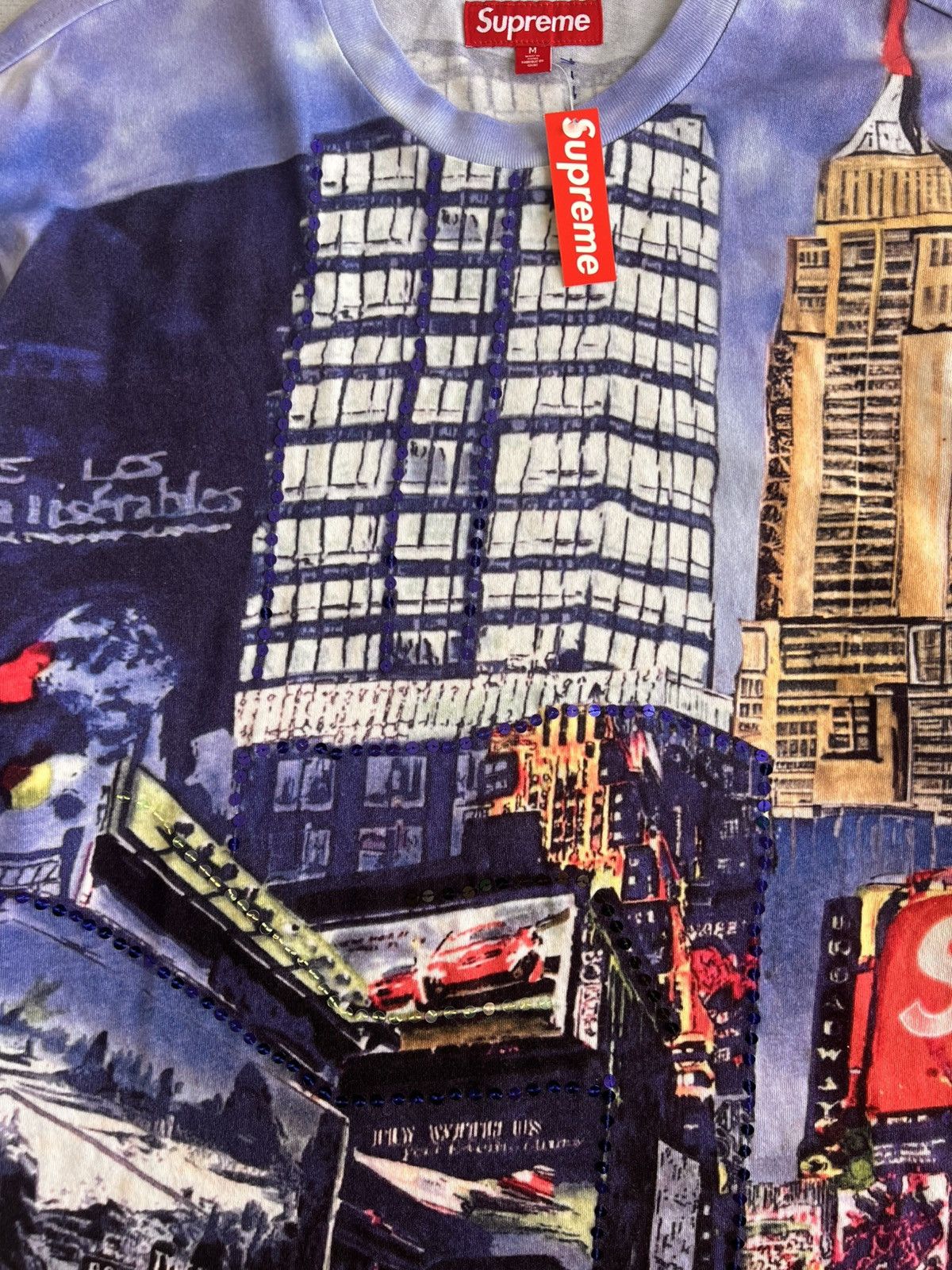 Supreme Supreme Skyline Paillettes Long Sleeve Top Day Multi t-shirt Size US M / EU 48-50 / 2 - 8 Thumbnail