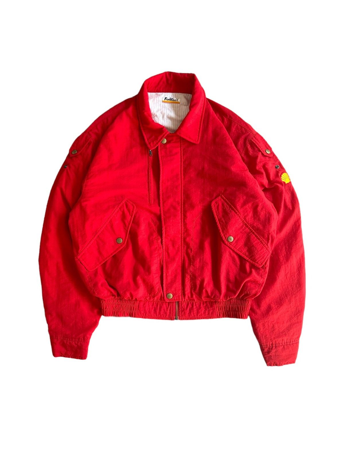 Vintage 80's vintage SHELL Formula X promo bomber jacket Size US L / EU 52-54 / 3 - 1 Thumbnail