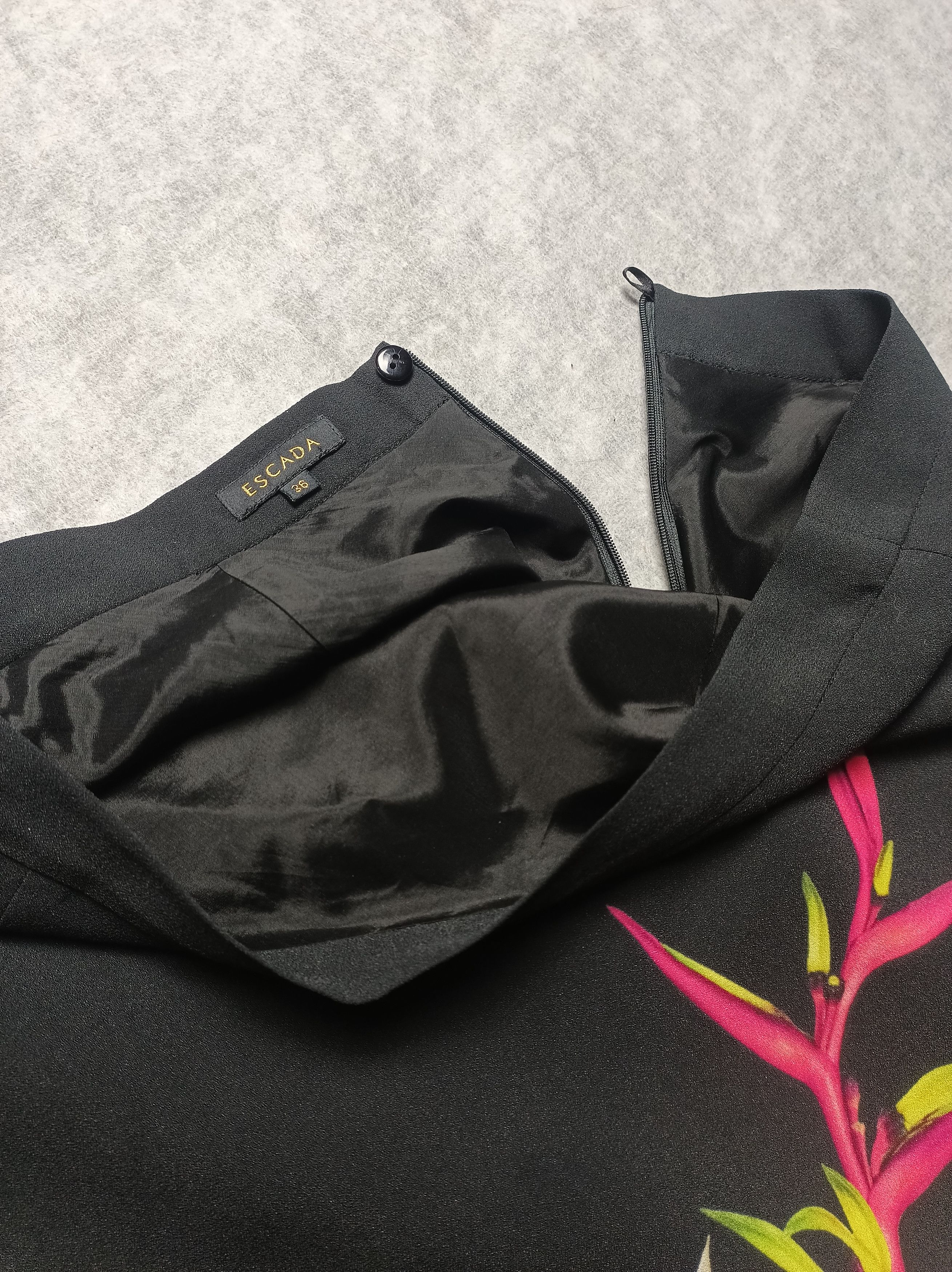 Escada ESCADA Elegant Pencil Skirt Flowers Print Size EU 36 Size 26" / US 2 / IT 38 - 6 Thumbnail