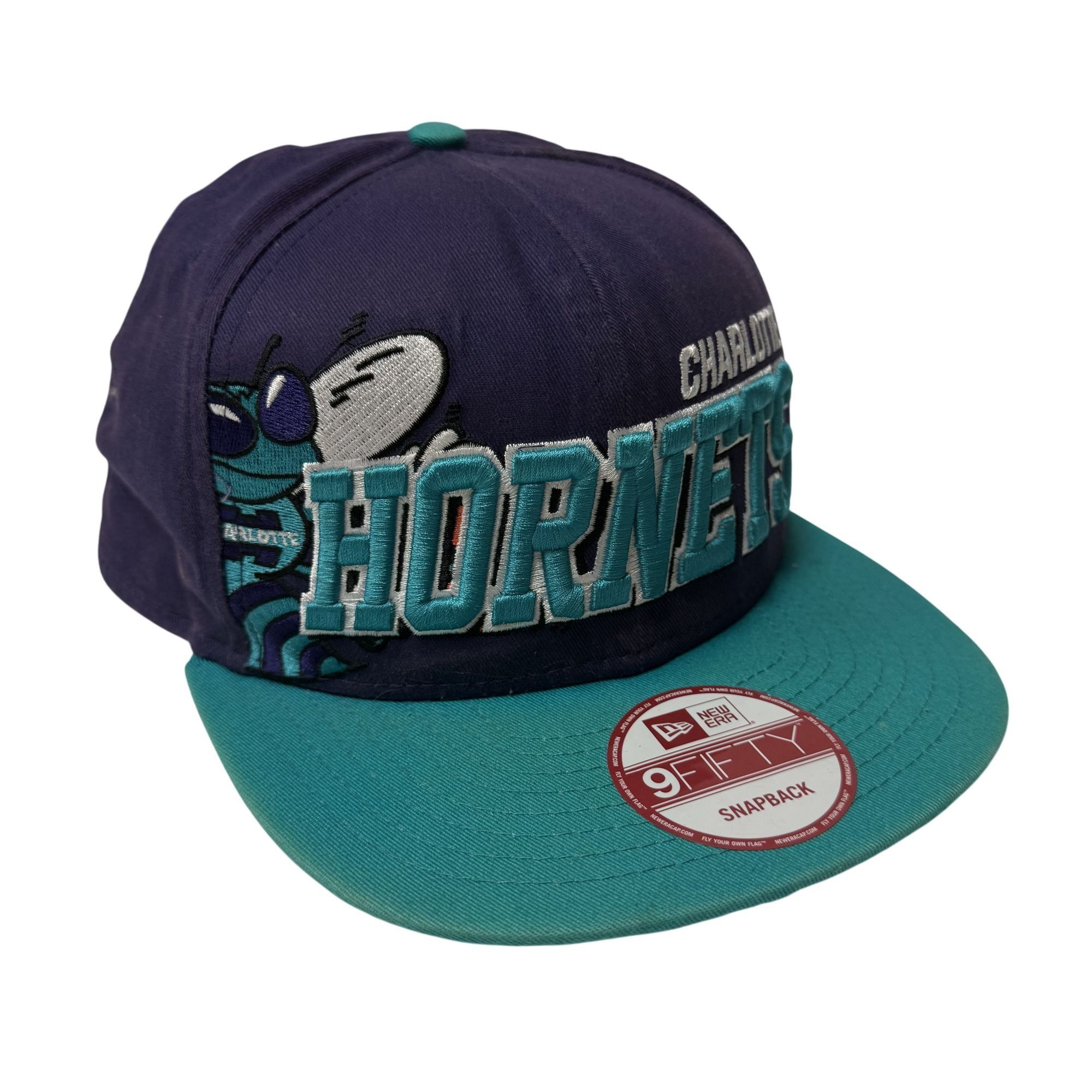 New Era Vtg New Era CHARLOTTE HORNETS Hat FIFTY 9 Embroidered Cap Size ONE SIZE - 6 Thumbnail
