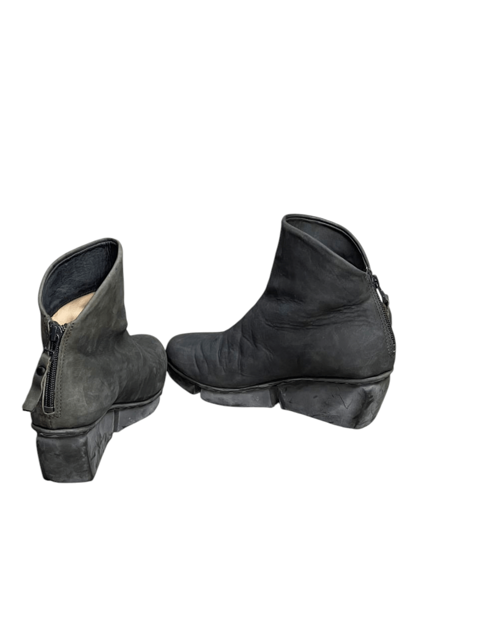 Trippen Trippen Swift Dark Grey Leather Short Boots Size US 5 / IT 35 - 5 Thumbnail