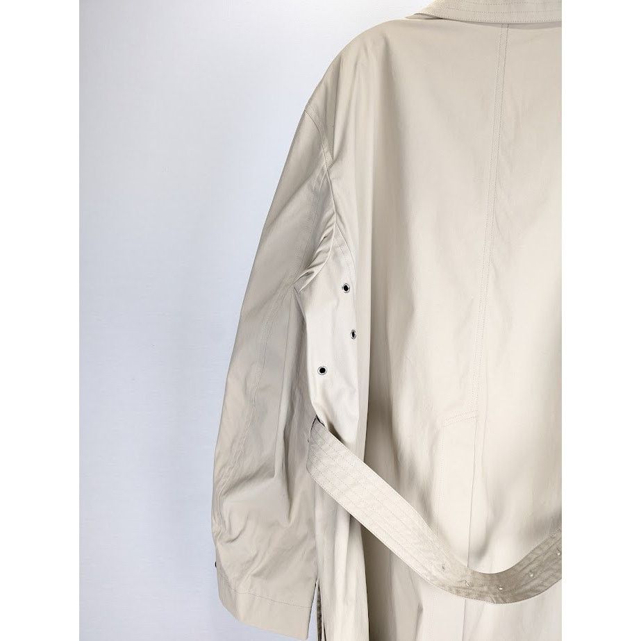 Bottega Veneta o1rshd1 Cotton Double Sided Trench Coated in Birch Size US L / EU 52-54 / 3 - 13 Thumbnail