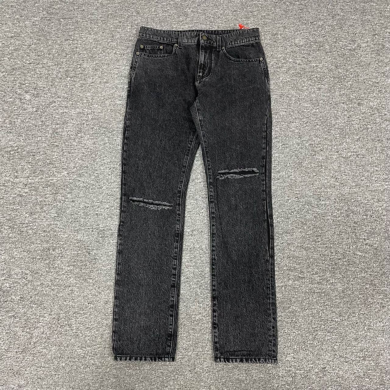 Saint Laurent Paris Saint laurent Knife Damage D02 Washed Jeans 2501-Nextarrow Size US 30 / EU 46 - 1 Thumbnail