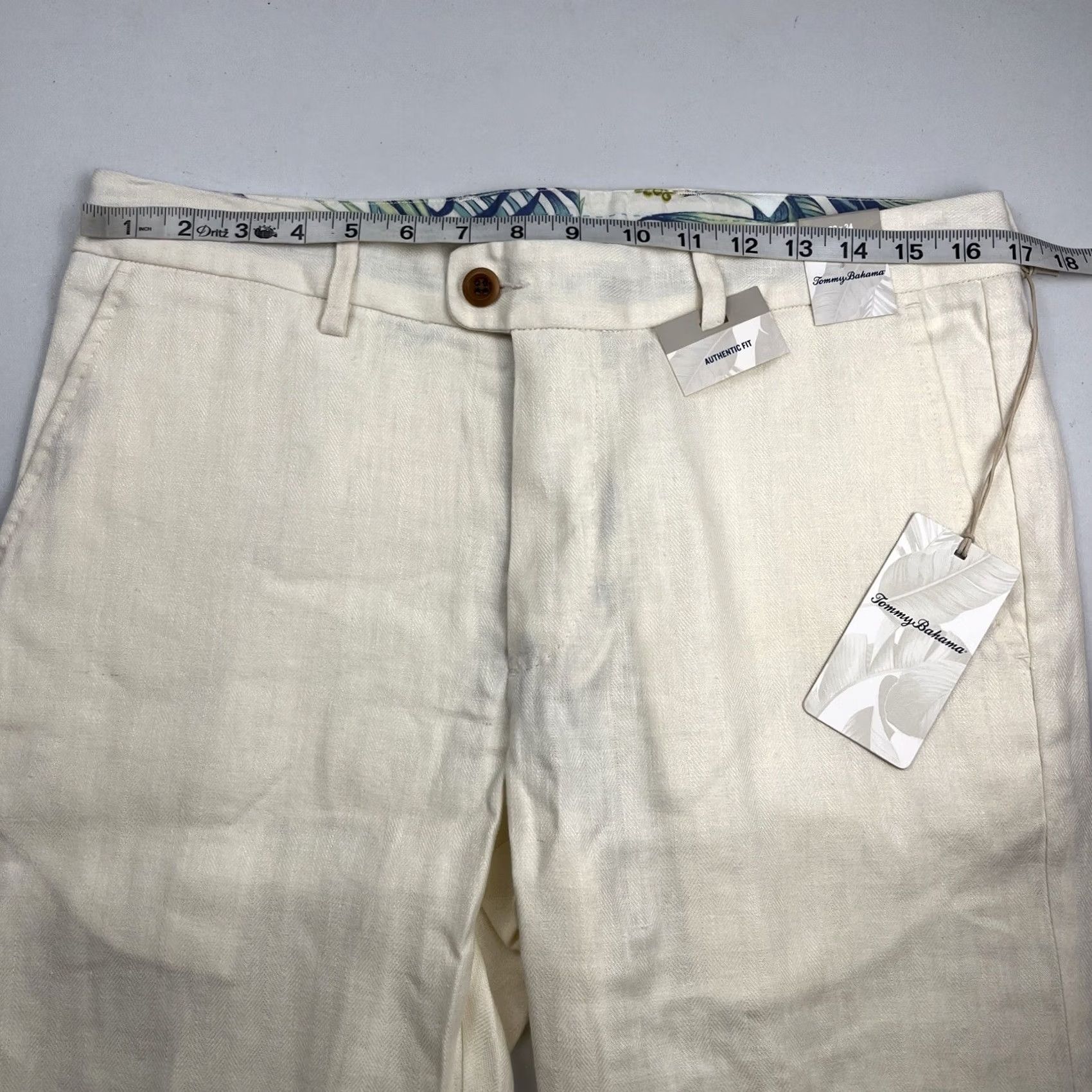 Tommy Bahama Tommy Bahama Pants Flat Front Linen Beige Lightweight Breathable Sample Dress Men Size US 32 / EU 48 - 7 Thumbnail
