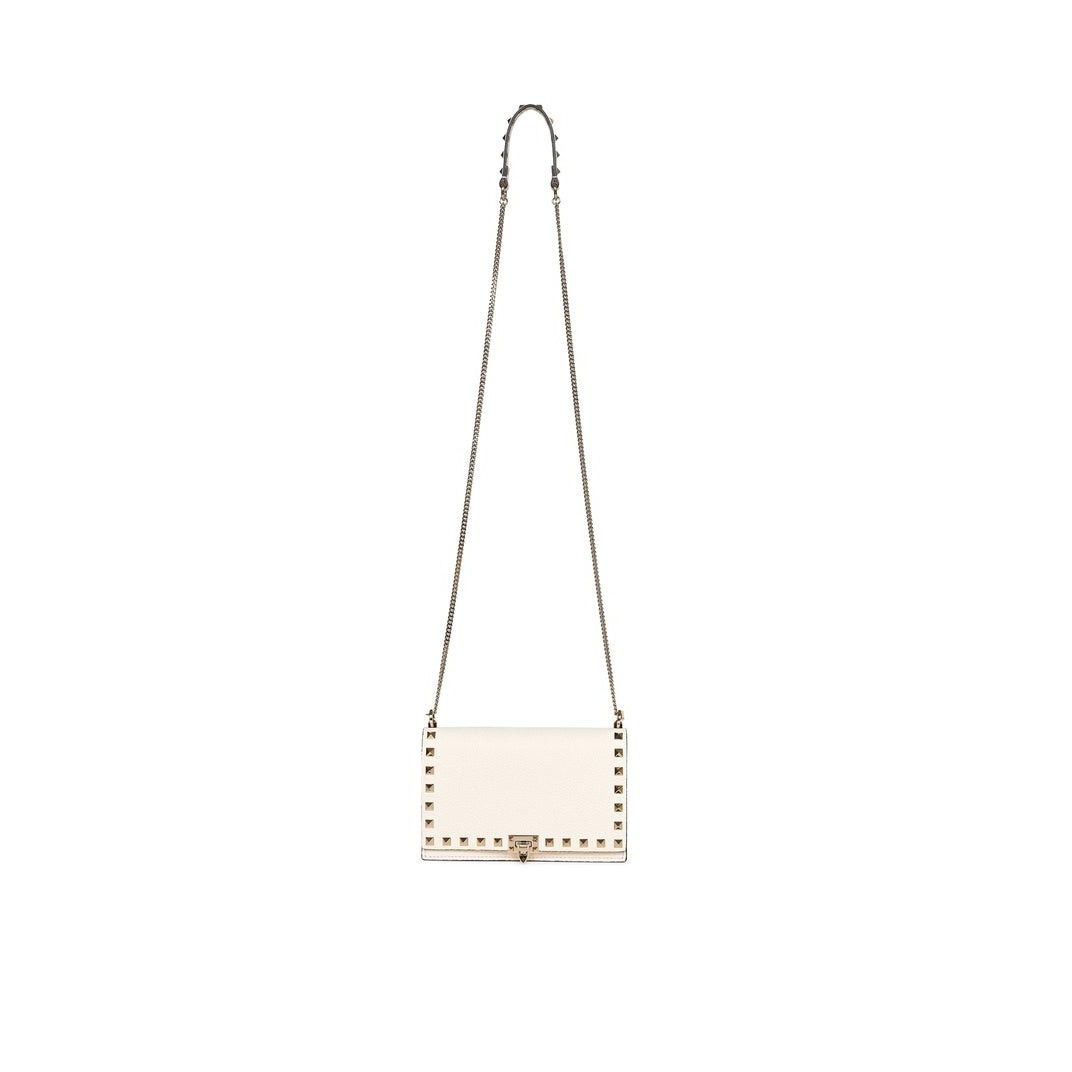 Valentino VALENTINO GARAVANI Rockstud Mini Light Ivory Shoulder Bag Ne Size ONE SIZE - 4 Thumbnail