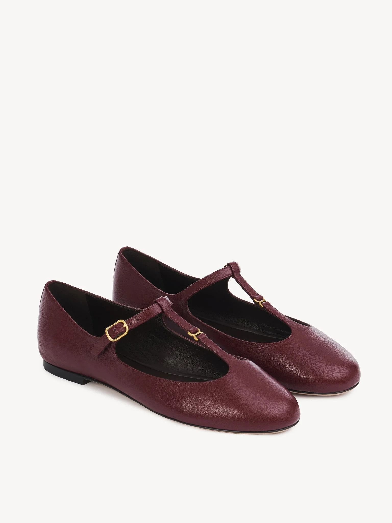 Chloe o1loc1c0226 Marcie Ballerina Flats in Burgundy Size US 8 / IT 38 - 3 Thumbnail