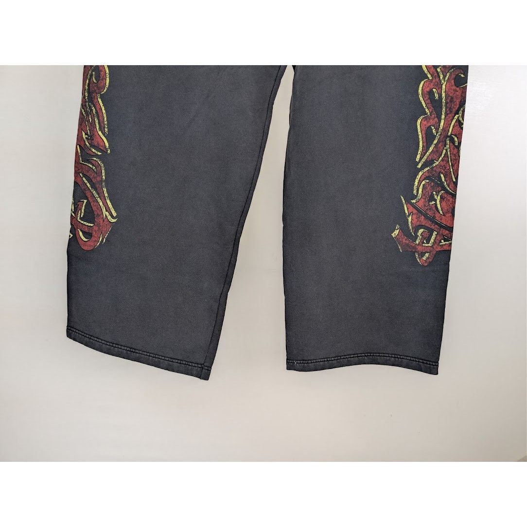 Balenciaga o1rshd1 Baggy Sweatpants / Trousers in Faded Black/Red Size US 32 / EU 48 - 3 Thumbnail