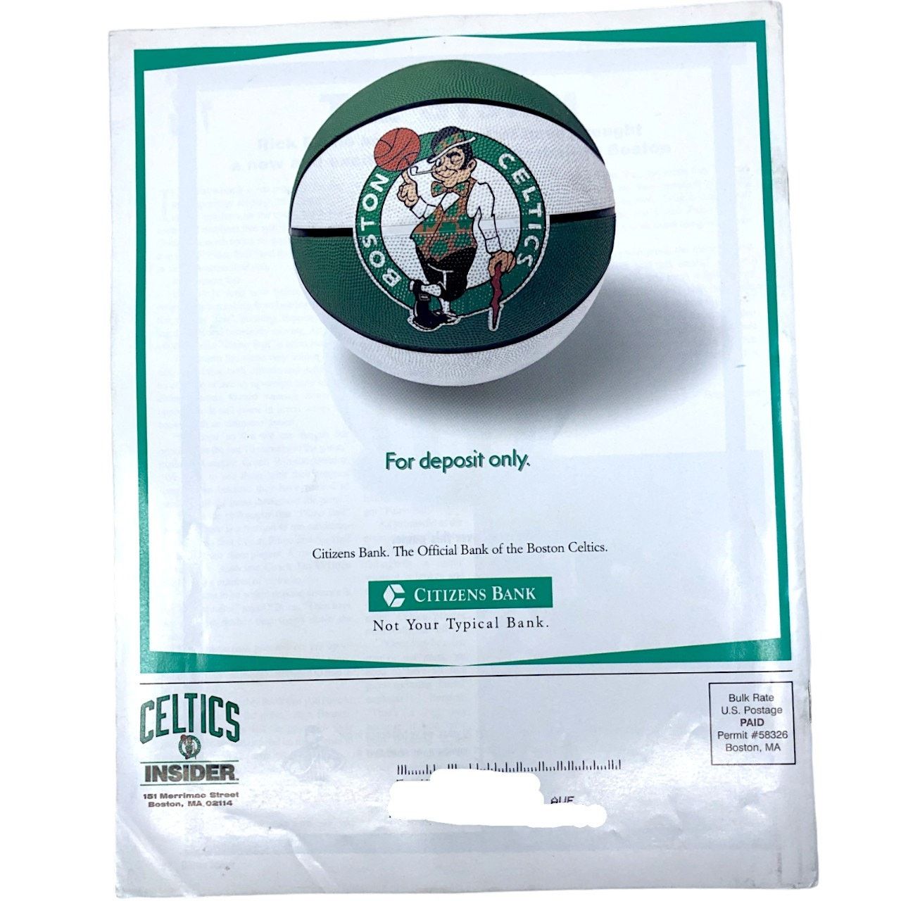 NBA Boston Celtics Insider Magazine November 1997 w Rick Pitino Size ONE SIZE - 3 Thumbnail