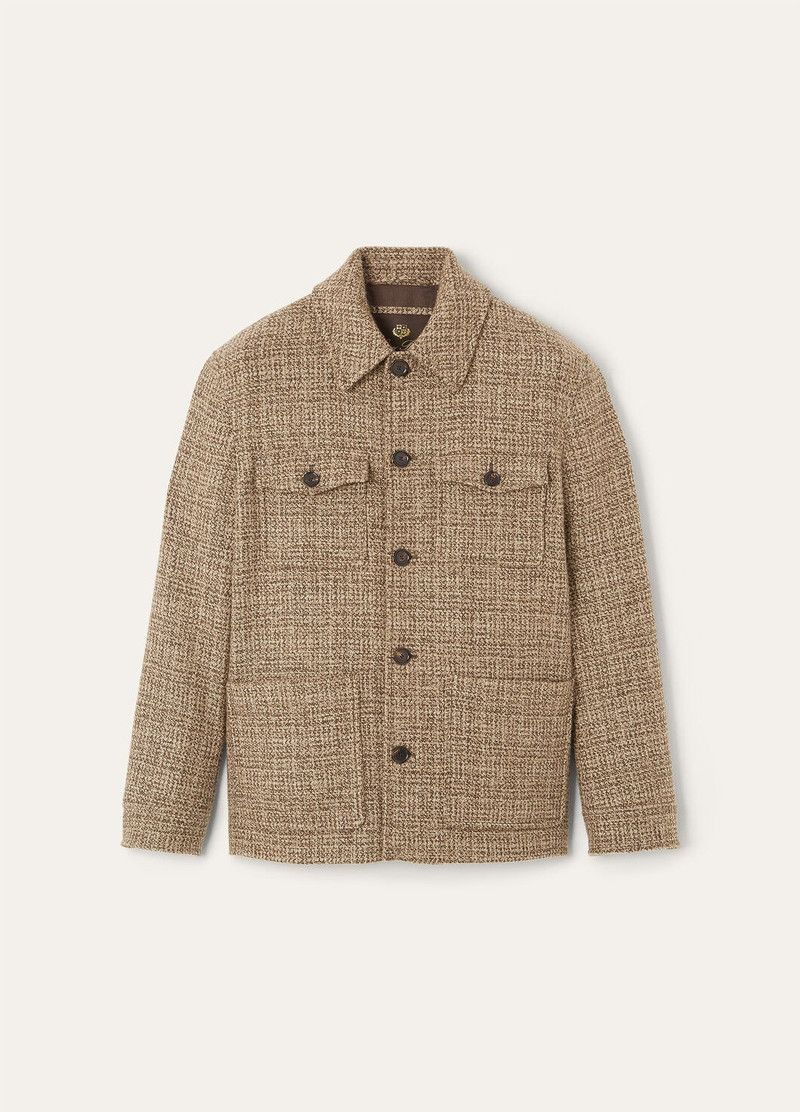 Loro Piana o1srvl11e0526 FAP4033 Devis Caban Jacket in Brown Size US XL / EU 56 / 4 - 1 Thumbnail