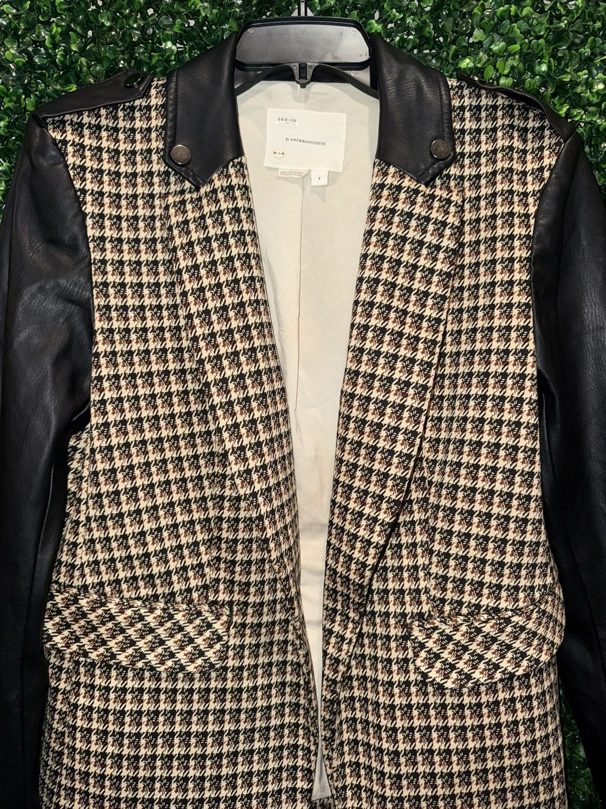 Other Anthropologie houndstooth/tweed body blazer. Size S Size US S / EU 44-46 / 1 - 6 Thumbnail