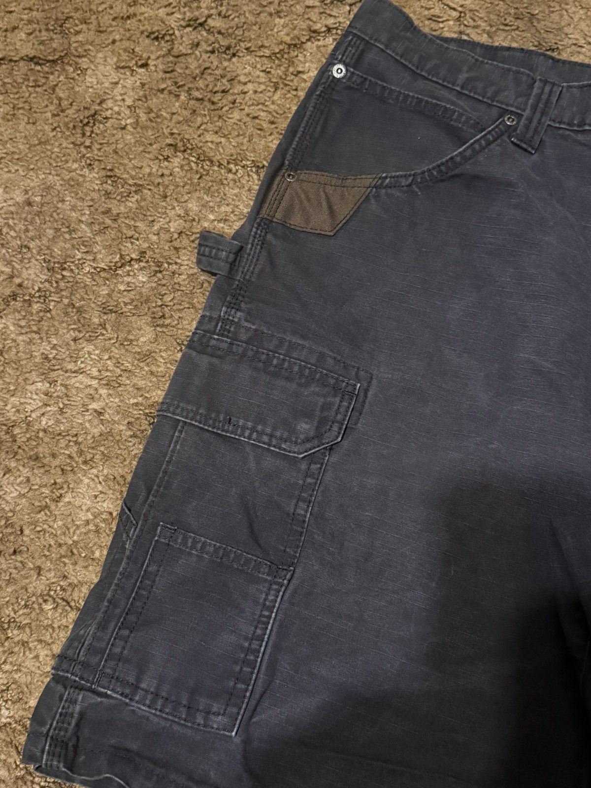 Wrangler Wrangler Workwear Cargo Carpenter Shorts Navy Blue Mens 38 Size US 38 / EU 54 - 4 Thumbnail