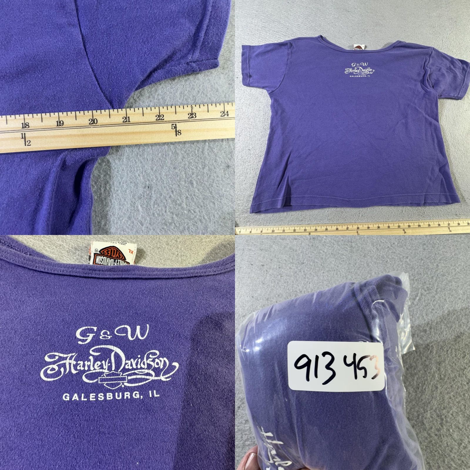 Harley Davidson VINTAGE Harley-Davidson Shirt Womens XL Purple 100th Anniversary 2003 Galesburg IL T-Shirt Size XL / US 12-14 / IT 48-50 - 8 Thumbnail