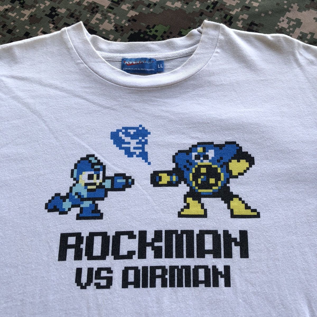Cartoon Network × Nintendo × Vintage Vtg Rockman Vs Airman Tshirt Capcom Megaman Japan Size US M / EU 48-50 / 2 - 1 Thumbnail