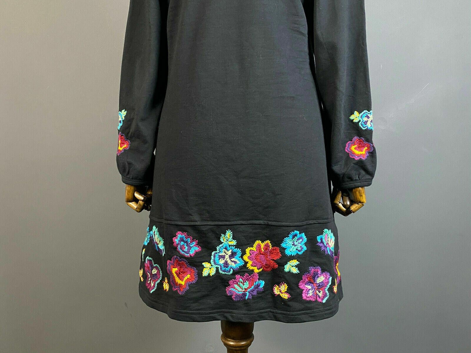 Designer Deerberg by Oska Black Floral Long Sleeve Dress Size S Size S / US 4 / IT 40 - 7 Thumbnail