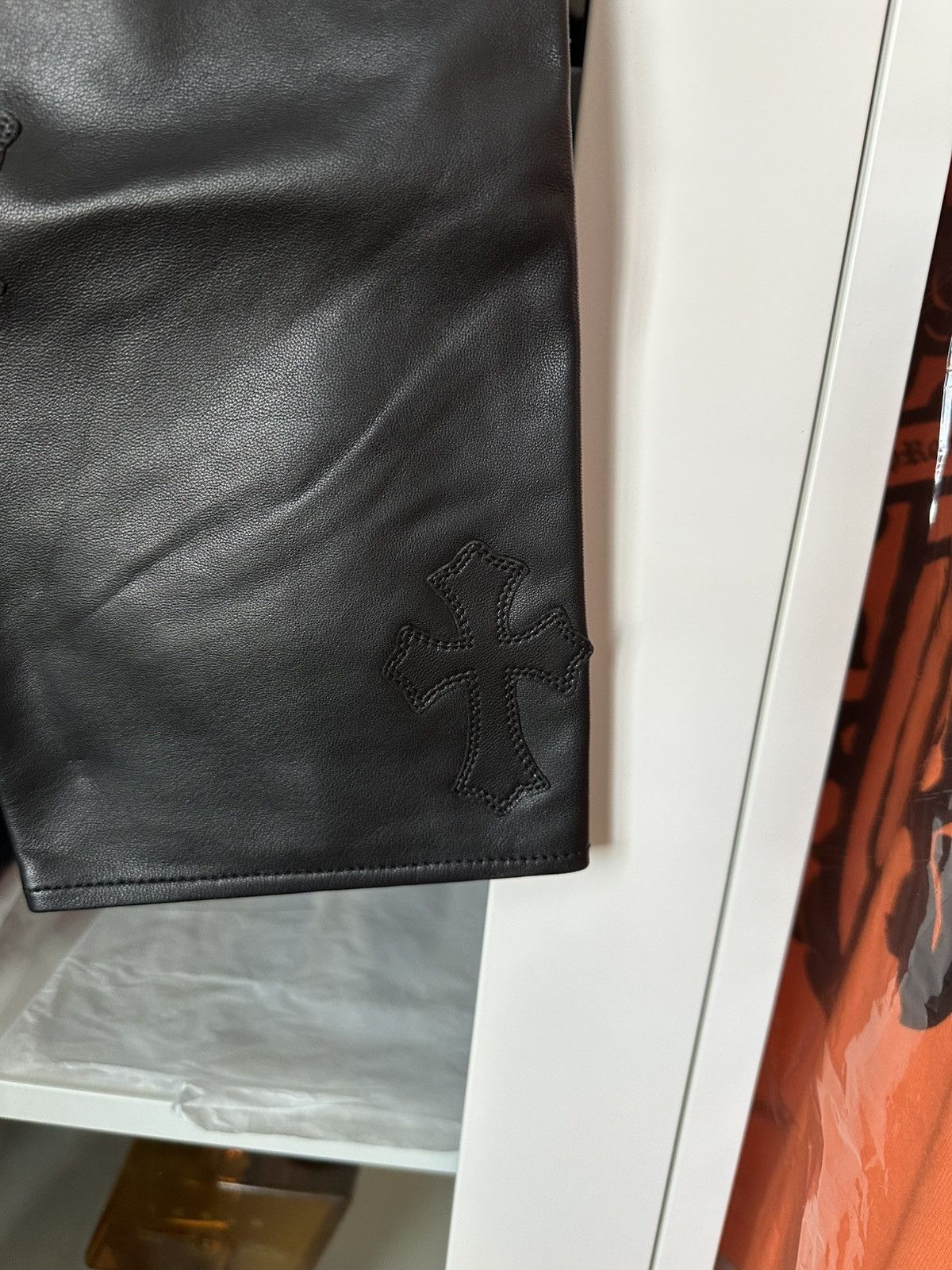 Chrome Hearts CHROME HEARTS KIDS YOUTH LEATHER FLEURKNEE CROSS PATCH PANT Size US 26 / EU 42 - 15 Thumbnail