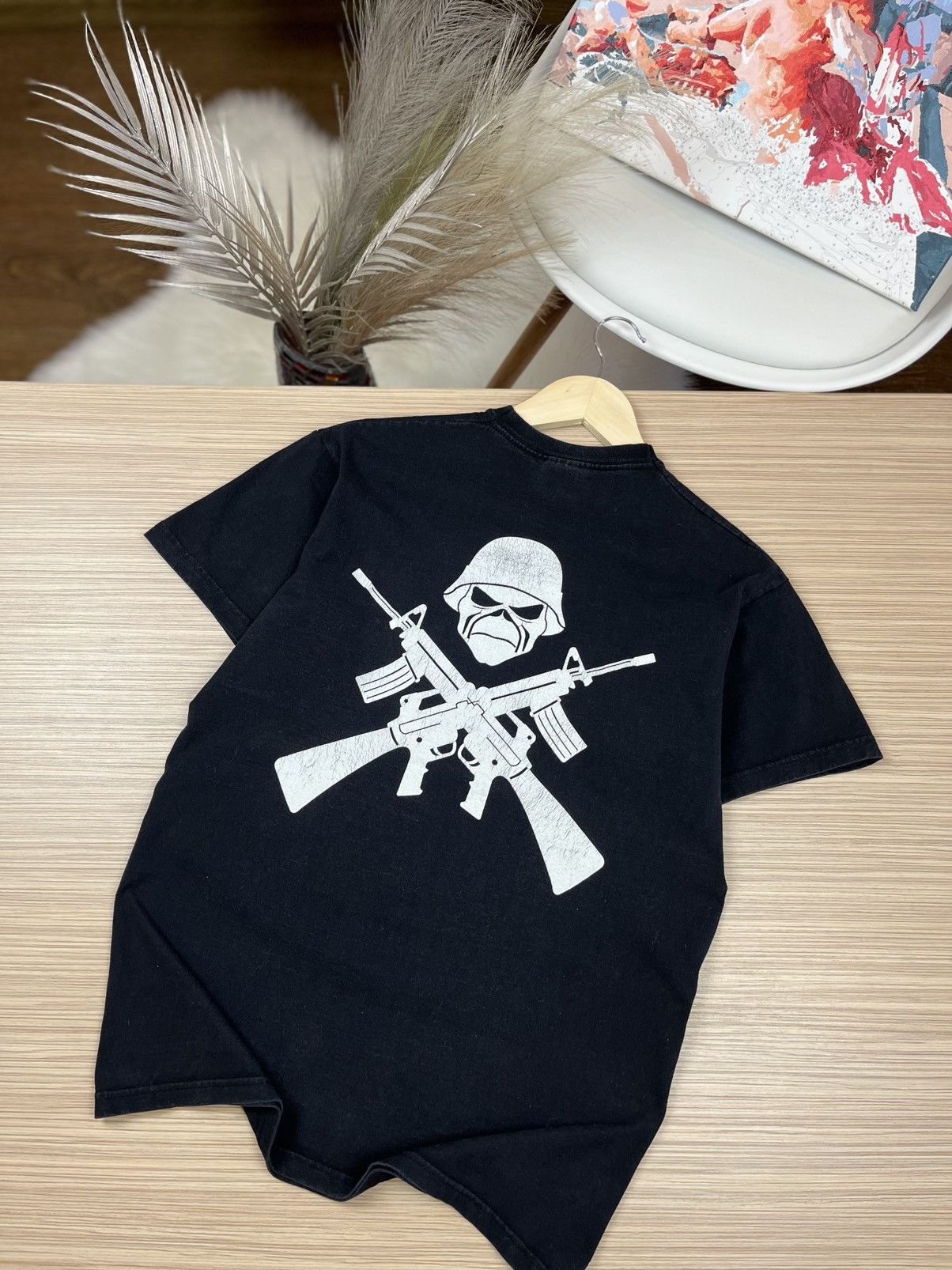 Band Tees Y2K Iron Maiden Grunge Skeleton War Black Large Tee Size US S / EU 44-46 / 1 - 6 Thumbnail