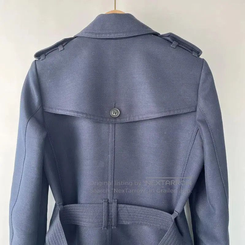 Burberry Burberry Women's Spring Autumn Navy Blue Coat. Size S / US 4 / IT 40 - 3 Thumbnail