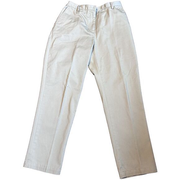 Lands' End Lands' End Ladies Khaki High Rise Straight Leg Pants 8P Size 30" / US 8 / IT 44 - 1 Thumbnail