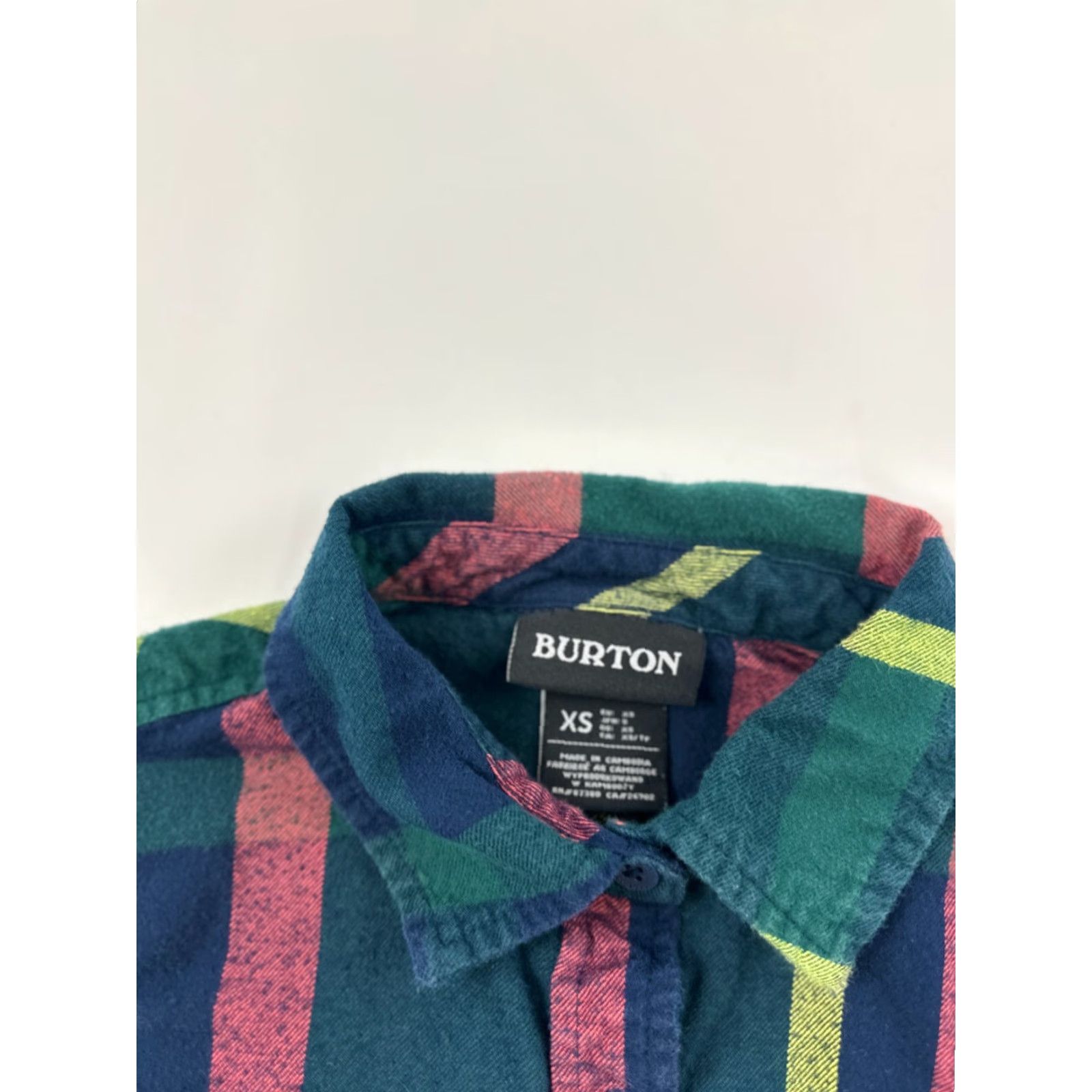 Burton Grace Shirt Womens XS Multicolor Plaid Flannel Long Sleeve Collared Button Up Casual Size XS / US 0-2 / IT 36-38 - 4 Thumbnail