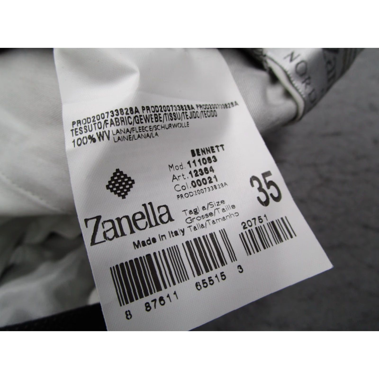 Zanella Zanella Pants Mens 34x29 Gray Bennett Wool Pleated Work Made in Italy Size US 34 / EU 50 - 6 Thumbnail