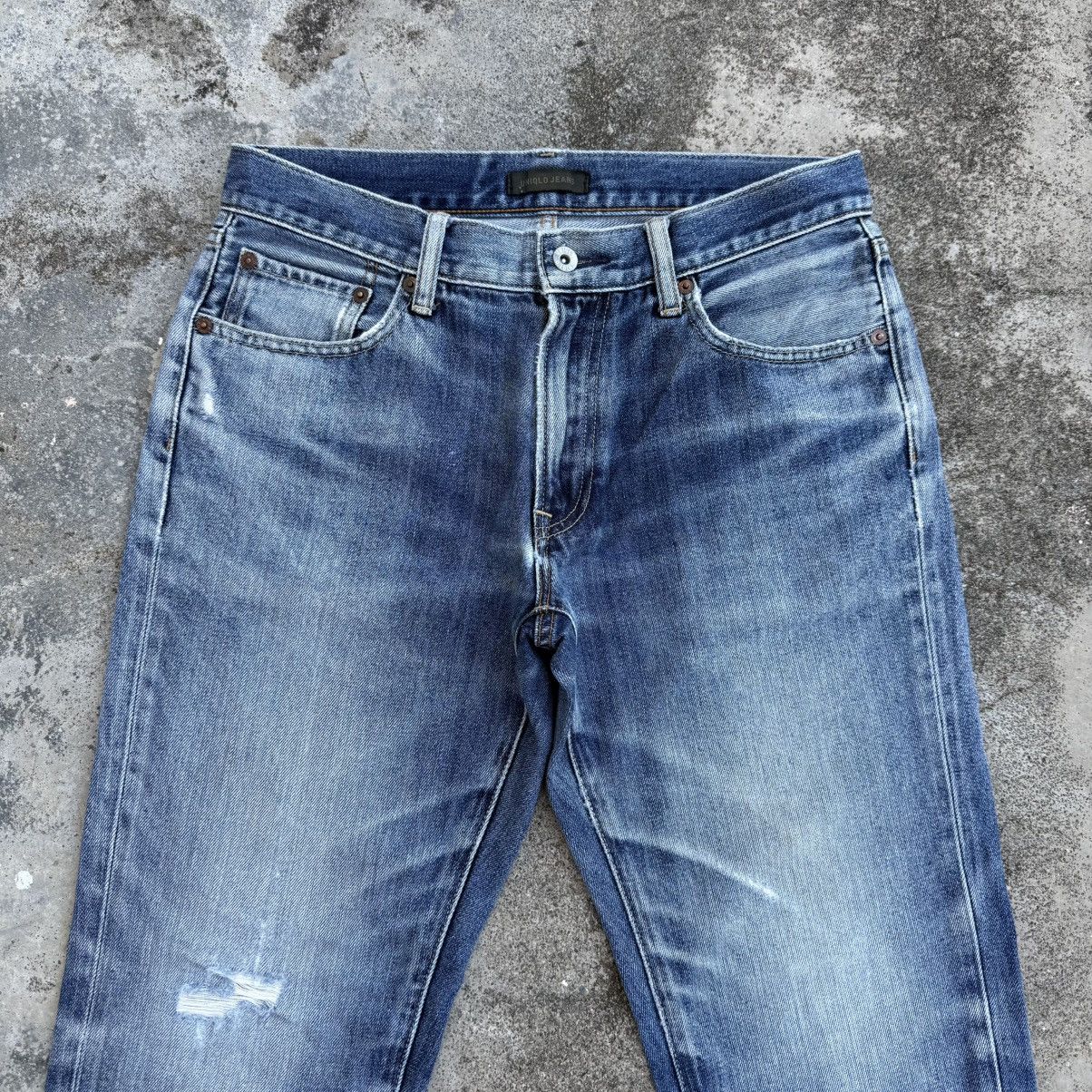 Japanese Brand × Jean × Vintage VINTAGE JAPANESE FADED RIPPED JEAN DENIM PANTS Size US 32 / EU 48 - 2 Thumbnail