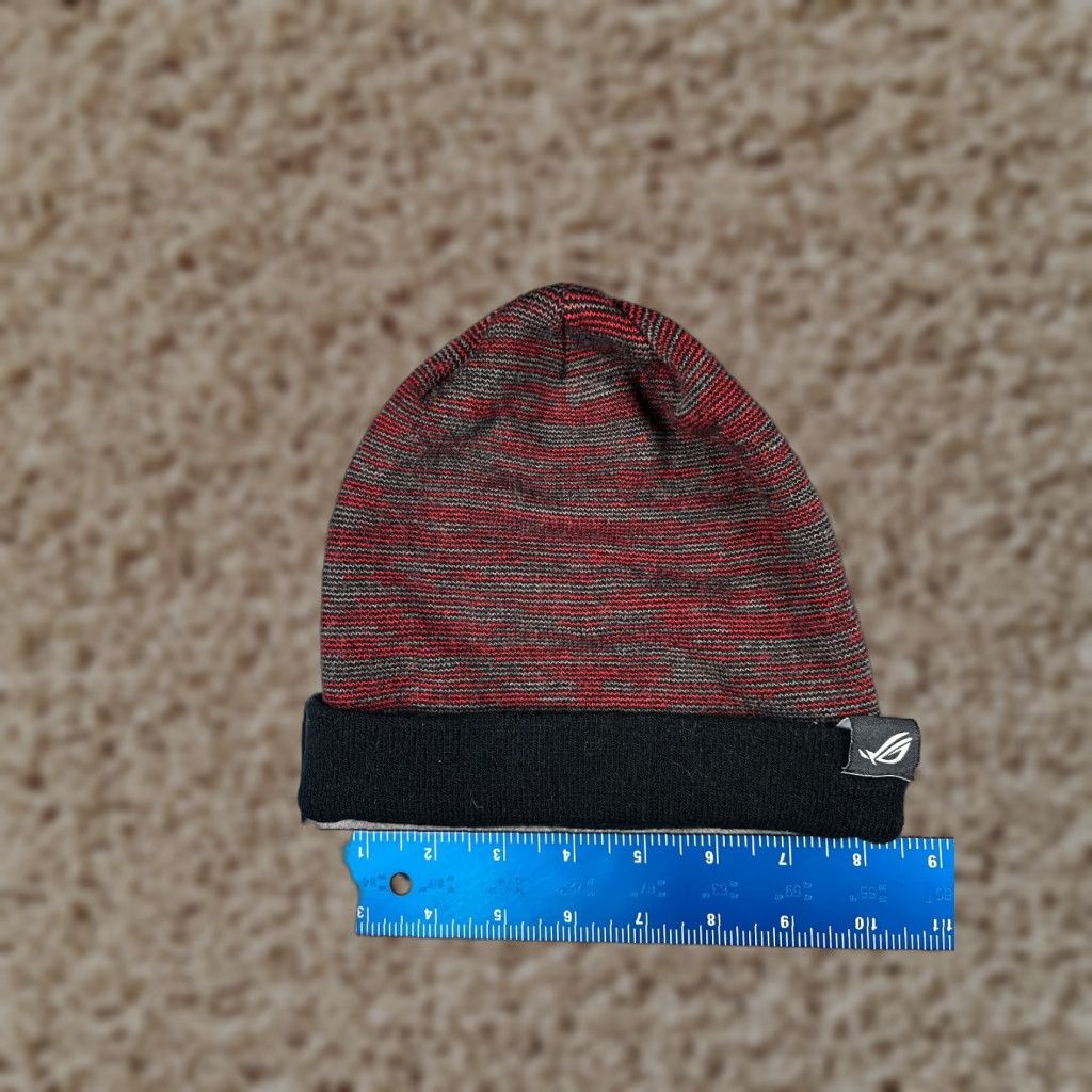 Vintage VINTAGE Republic of Gamers Beanie Toque Adult One Size Gray Red Black Knit 100% Acrylic Size ONE SIZE - 1 Thumbnail
