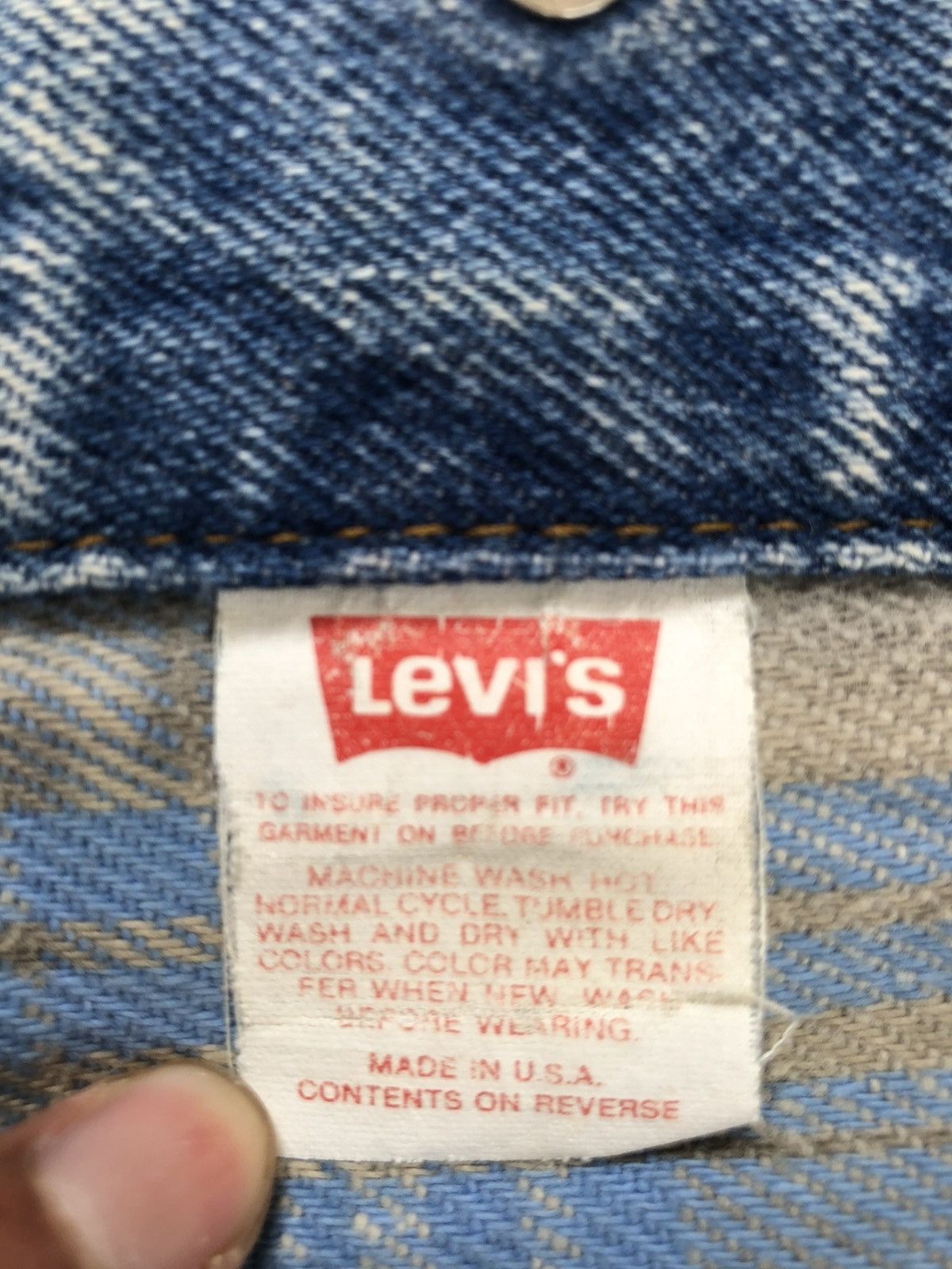 Levi's Vintage 80s Levis 70417 Blanked Lined Baggy Distressed Size US XL / EU 56 / 4 - 23 Thumbnail