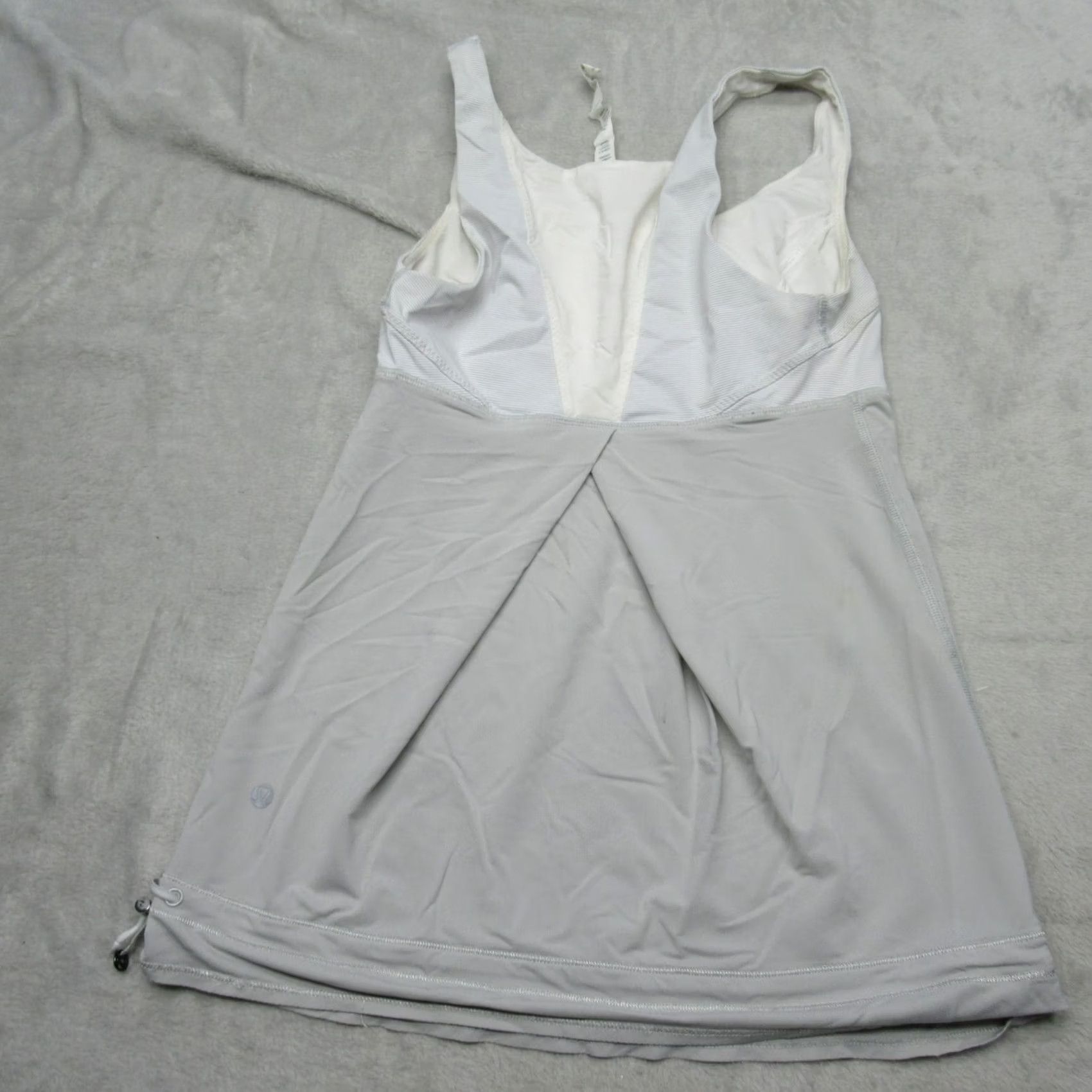 Lululemon Lululemon Tank Womens 0 Gray Colorblock Scoop Neck Drawcord Hem Yoga Size XS / US 0-2 / IT 36-38 - 2 Thumbnail