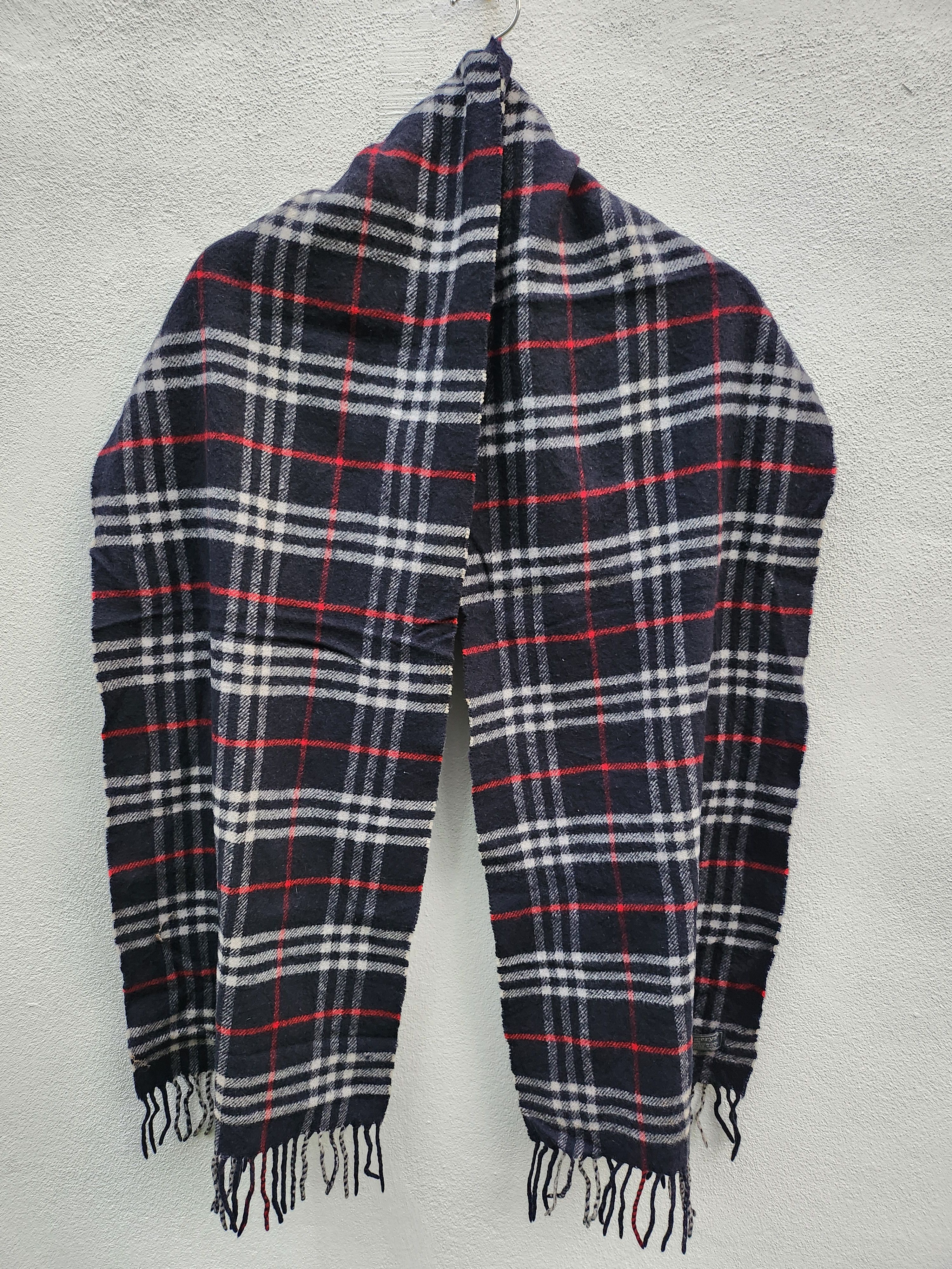 Burberry × Burberry Prorsum × Vintage 💥Vtg Burberry Nova Check Scarves Muffler Neck Wrap Size ONE SIZE - 1 Thumbnail