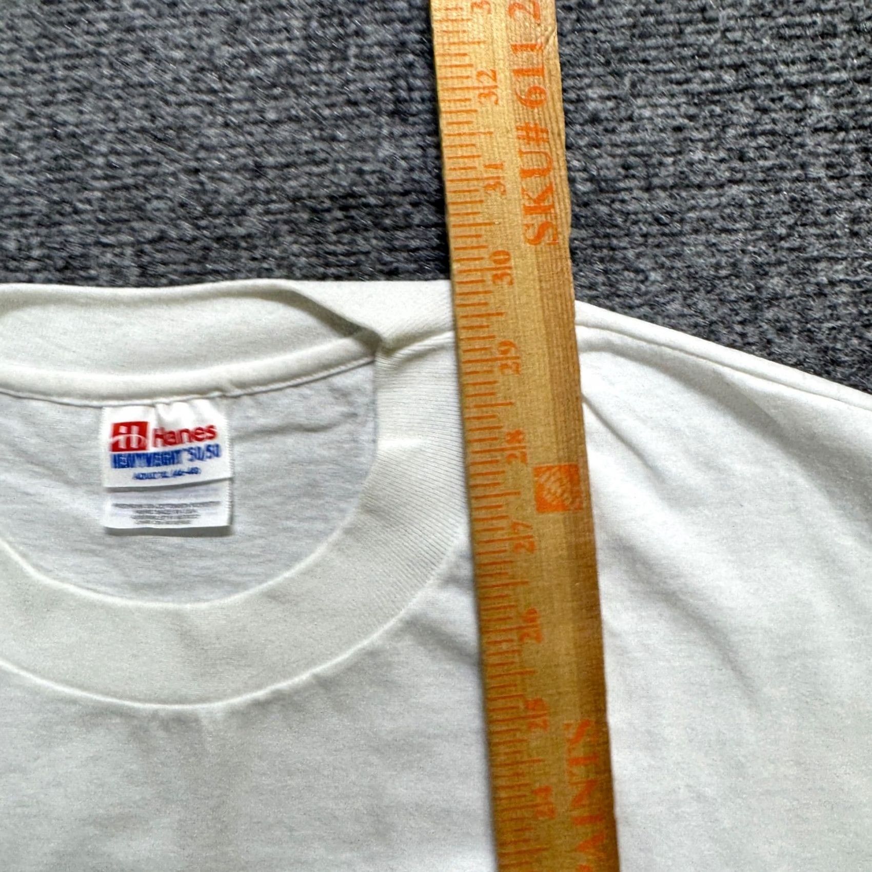 Nordstrom VINTAGE T-shirt Men XL White Neon Y2K 90s Hanes Heavyweight B.P Nordstrom Distressed Size US XL / EU 56 / 4 - 5 Thumbnail