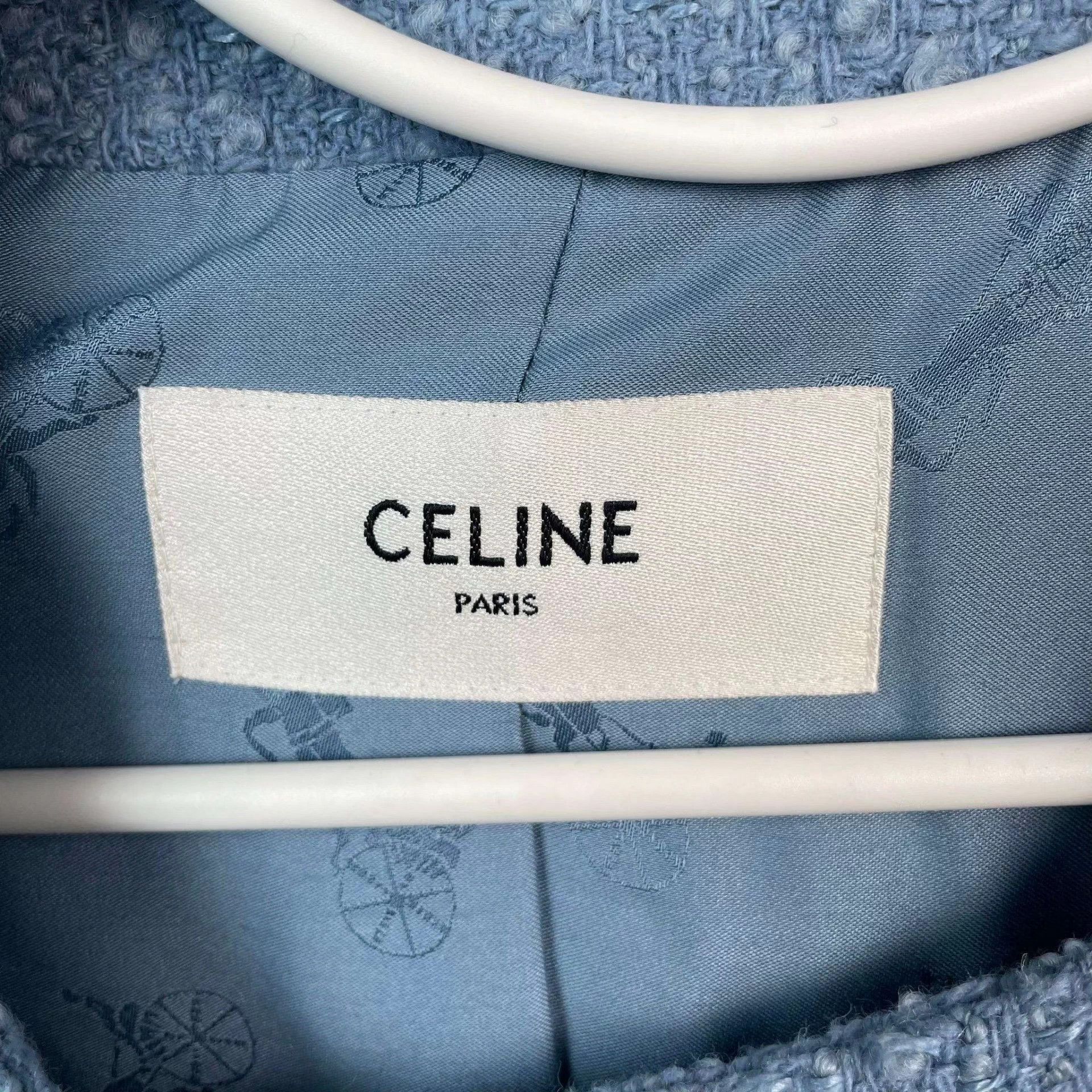 Celine Celine Women's Wool Coat 36 Blue Size XS / US 0-2 / IT 36-38 - 3 Thumbnail