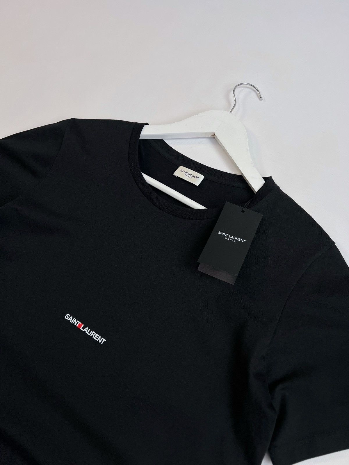 Saint Laurent Paris Saint Laurent Paris Rive Gauche Box Logo T-shirt YSL Size US M / EU 48-50 / 2 - 3 Thumbnail