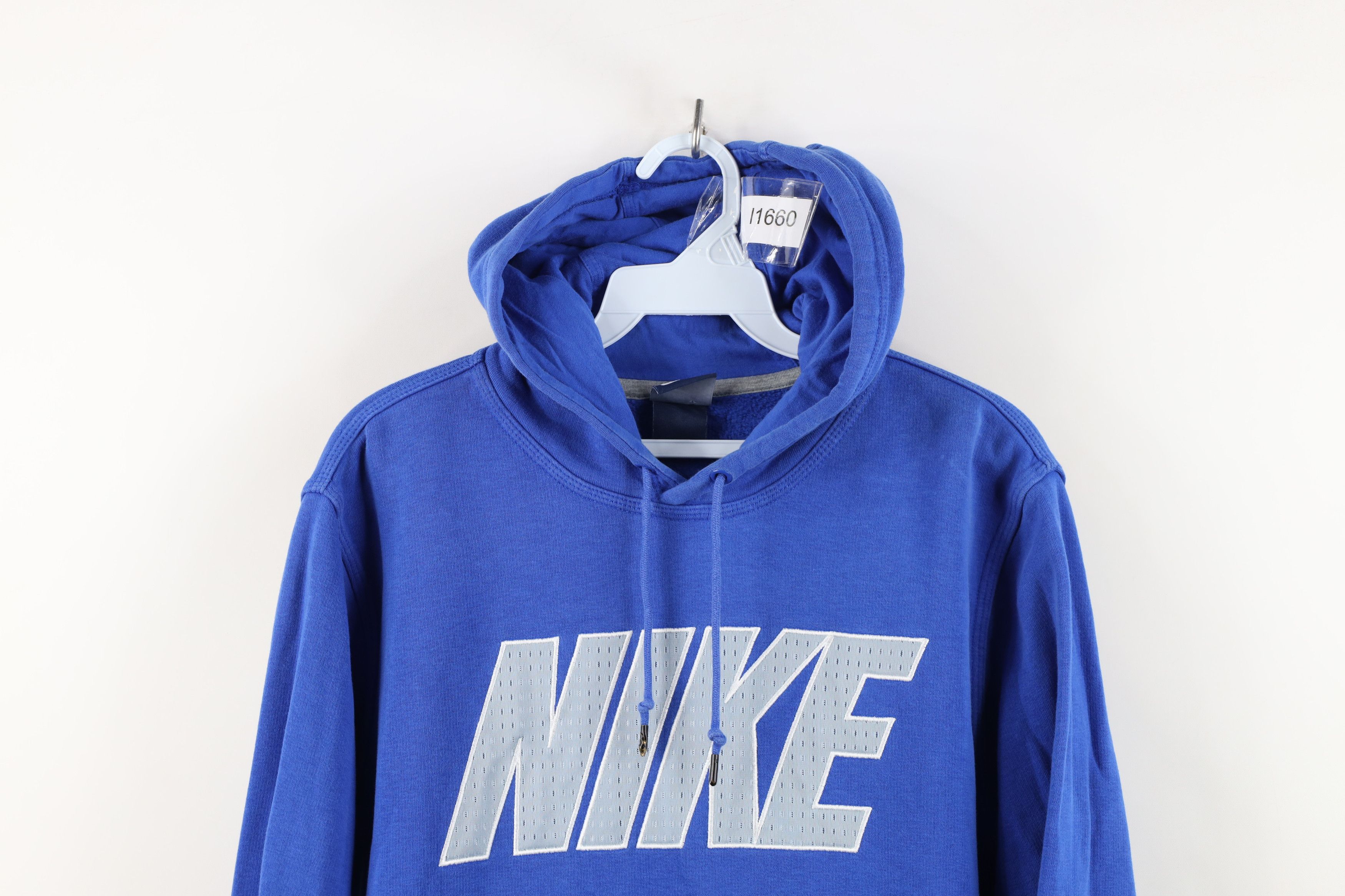 Nike Vintage Y2K Nike Spell Block Letter Hoodie Sweatshirt Blue Size US M / EU 48-50 / 2 - 2 Thumbnail