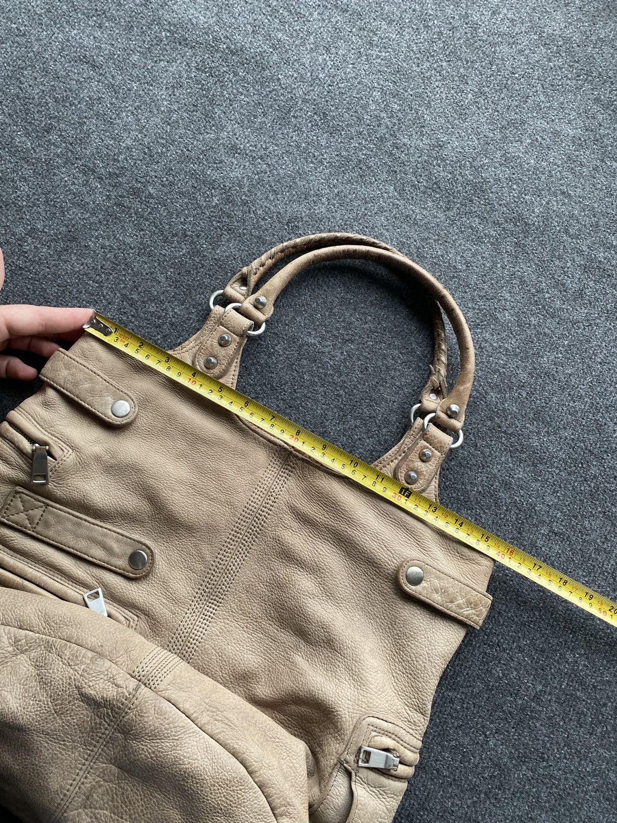 LIEBESKIND BERLIN 🔥90s Liebeskind Leather Beige Vntg Handle Bag women os Size ONE SIZE - 4 Thumbnail