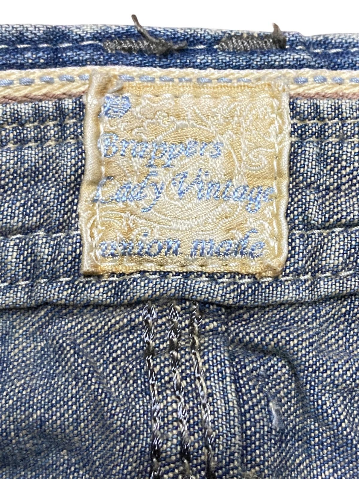 Japanese Brand Brappers Lady Vintage Union Made Faded Wash Flare Jeans Size 28" / US 6 / IT 42 - 14 Thumbnail