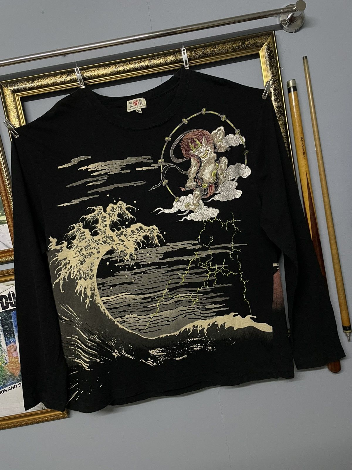 Designer × Japanese Brand × Vintage Vintage 90s Japanese Tradition God Of War Sukajan Longsleeve Size US XL / EU 56 / 4 - 2 Thumbnail