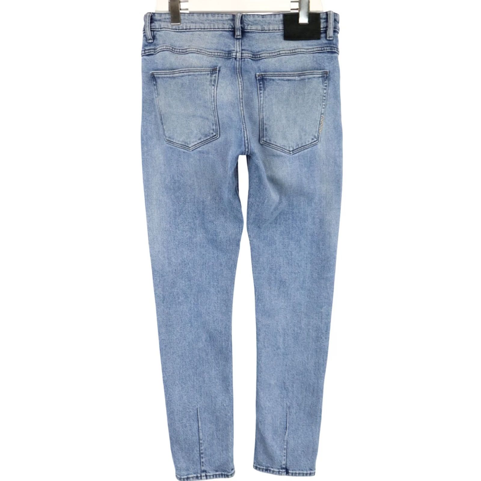 Vintage NEUW Lou Slim Jeans Men's W32/L32 Faded Whiskers Button Fly Stretch Blue Jeans Slim Men W32 L32 Size US 32 / EU 48 - 2 Thumbnail